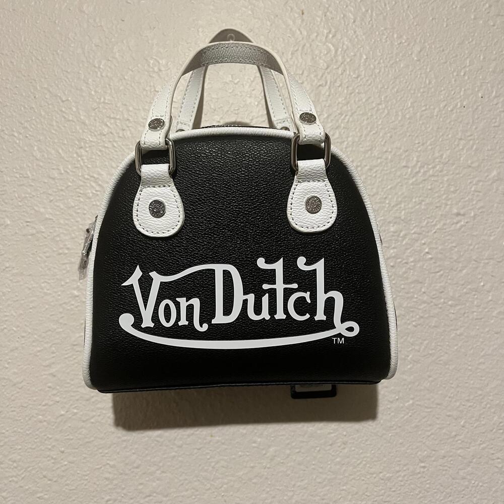 Von Dutch Black and White Handbag